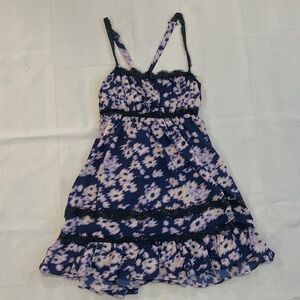 Urban Outfitters Blue and White Patterned Dress